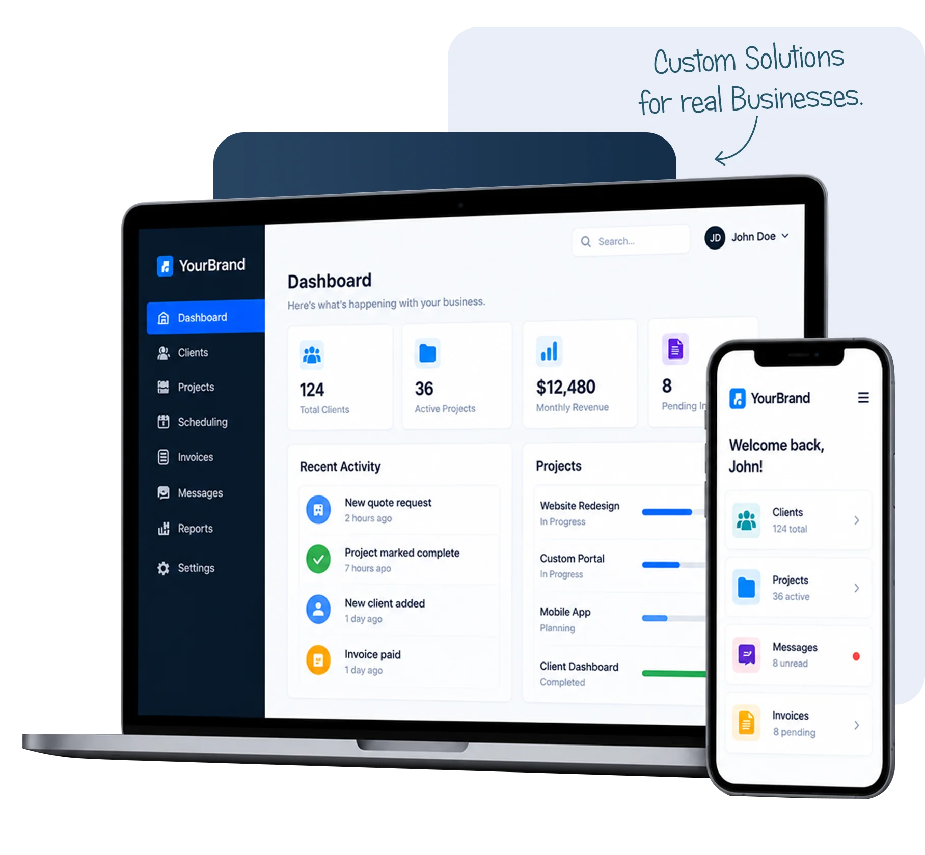 Custom Dashboard Interface